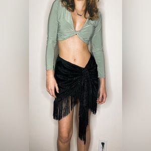 Small black and gold skirt from Zara